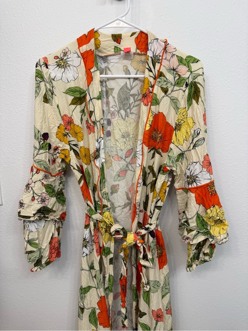 Anthropologie Maaji Ruffled Botanical Robe | - Picture 8 of 10